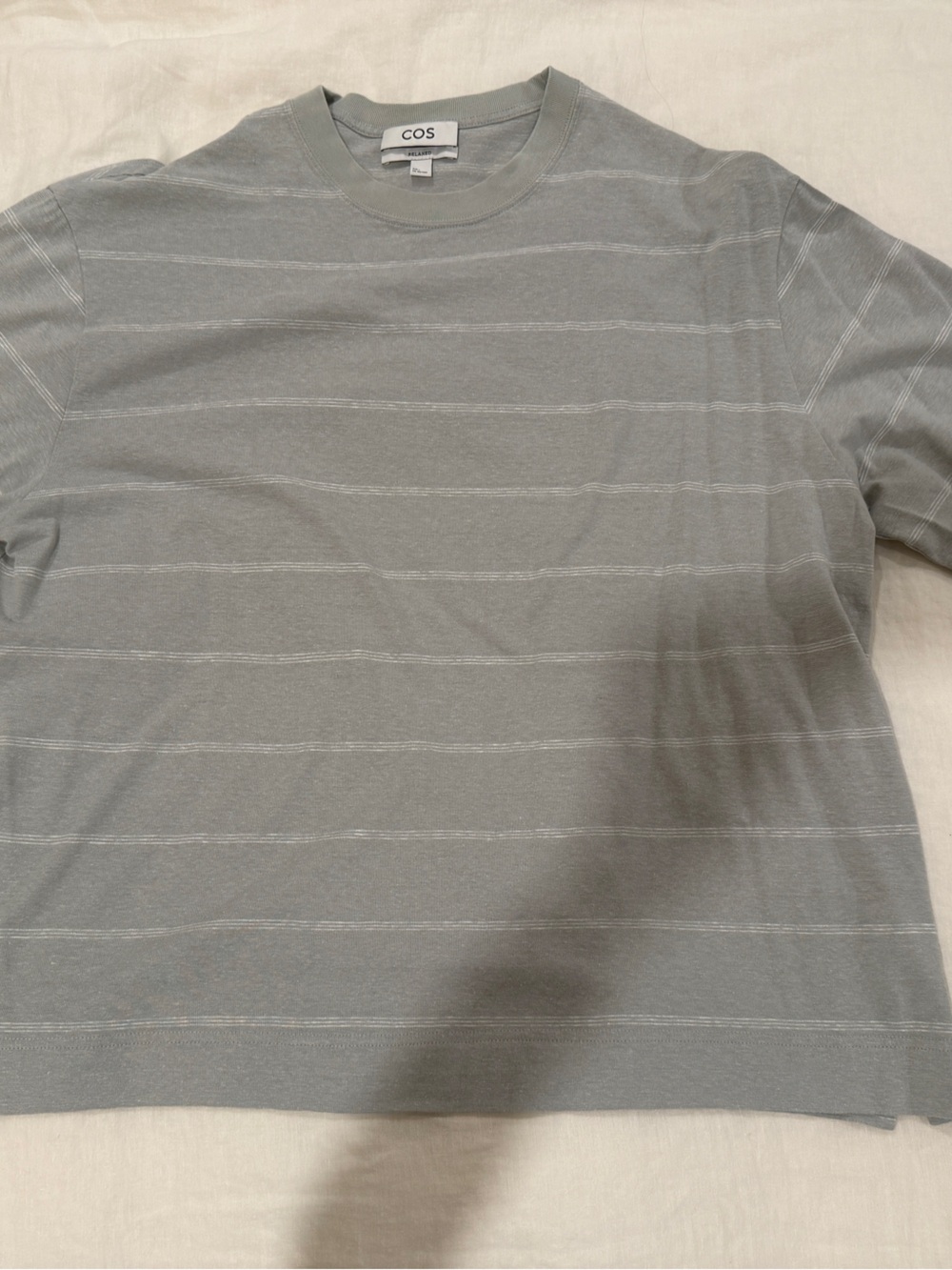 COS Relaxed Crewneck Sweatshirt in Light Grey
